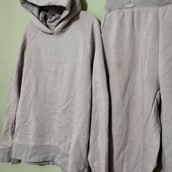 Fruit of the Loom Crafted Comfort Hoodie & Joggers Set – XL – Taupe Beige - Picture 7 of 7